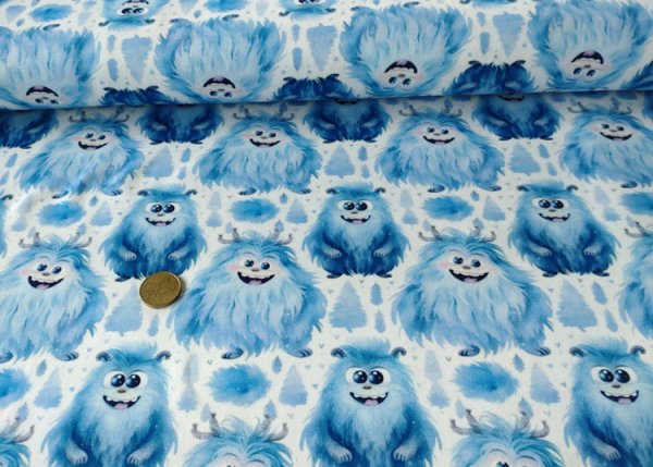 Knuffel Hilco French Terry brushed fabric for kids with cuddly monsters
